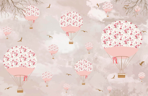 Каталог Фотообои цветочные воздушные шары:  | Wall-Style