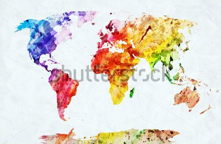 Каталог Фотообои карта мира:  | Wall-Style
