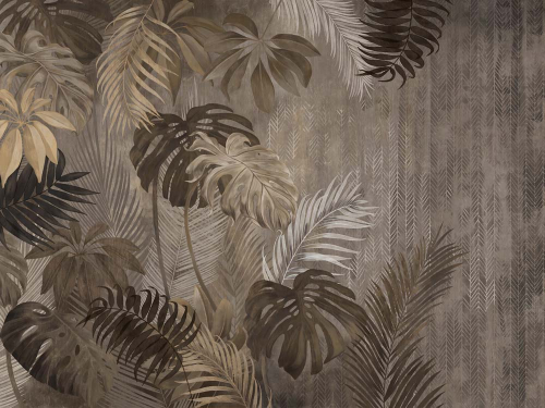 Каталог Картина коричневая монстера: Листья | Wall-Style