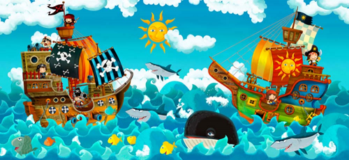 Каталог Картина пиратская команда: Детские | Wall-Style