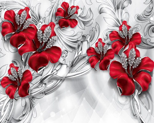 Каталог Фотообои красные цветы:  | Wall-Style