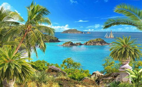 Каталог Фотообои тропический пейзаж:  | Wall-Style