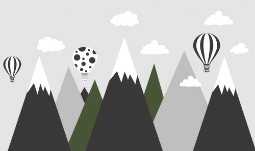 Каталог Картина горы с шарами: Детские | Wall-Style