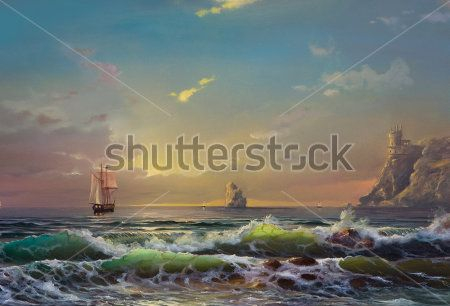 Каталог Картина парусник в море: Арт | Wall-Style