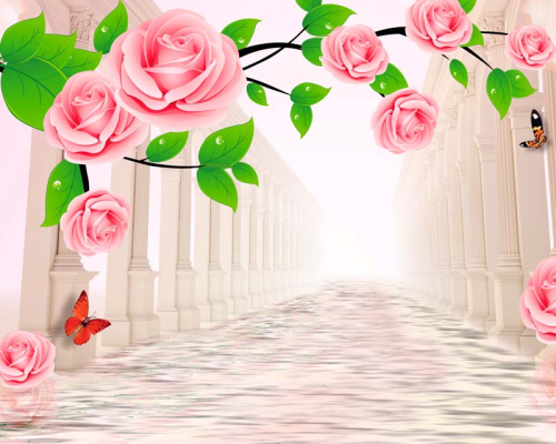 Каталог Картина розы в туннеле: 3Д | Wall-Style