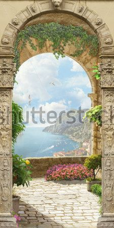 Каталог Картина терраса: Современная фреска | Wall-Style
