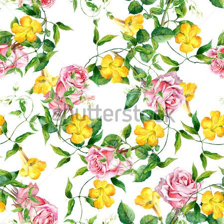 Каталог Картина цветы: Бесшовные | Wall-Style