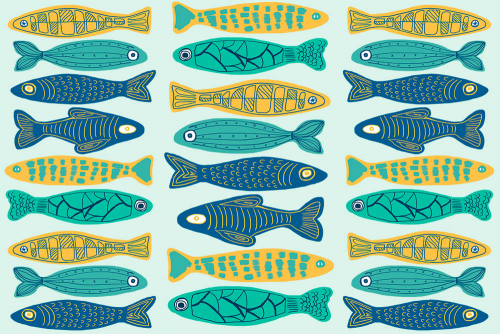 Каталог Картина рыбы: Бесшовные | Wall-Style