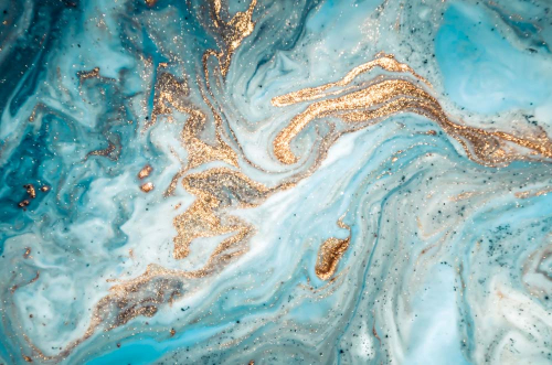 Каталог Фотообои голубой мрамор с золотом :  | Wall-Style