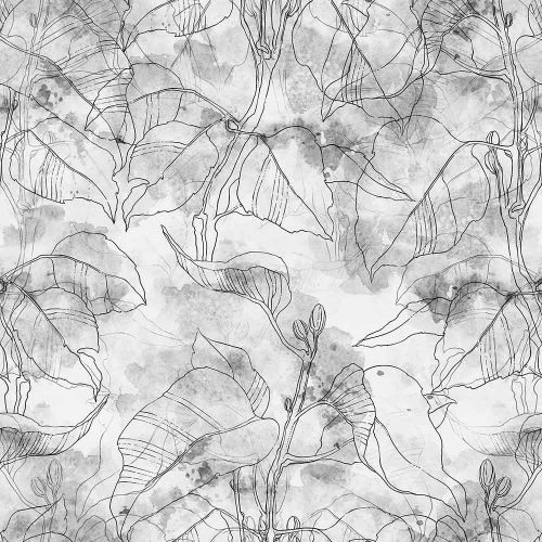 Каталог Картина чб листья: Листья | Wall-Style