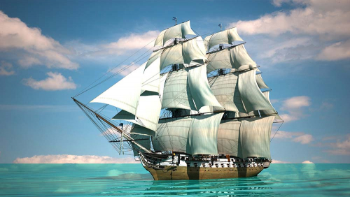 Каталог Фотообои корабль на фоне неба:  | Wall-Style