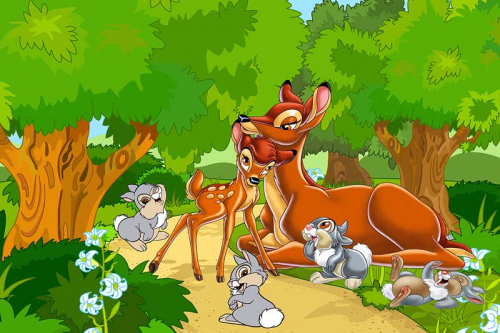 Каталог Картина бемби в лесу: Мультфильмы | Wall-Style