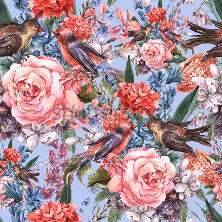 Каталог Картина птицы: Бесшовные | Wall-Style