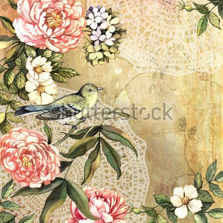 Каталог Фотообои птица и цветы:  | Wall-Style