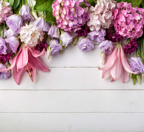 Каталог Фотообои гортензии в композиции:  | Wall-Style