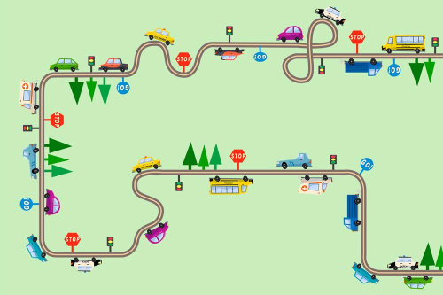 Каталог Фотообои машинки на дороге:  | Wall-Style