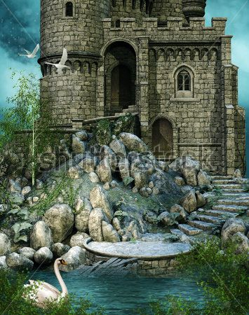 Каталог Фотообои замок у озера:  | Wall-Style