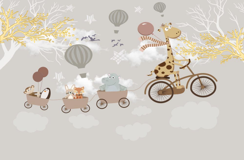 Каталог Картина звери на велосипеде: Детские | Wall-Style