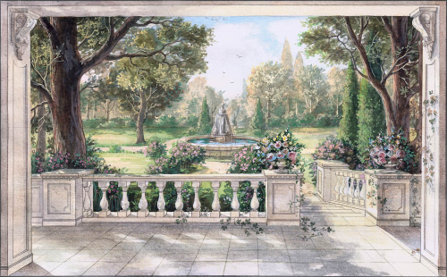 Каталог Фотообои терраса с видом на сад:  | Wall-Style