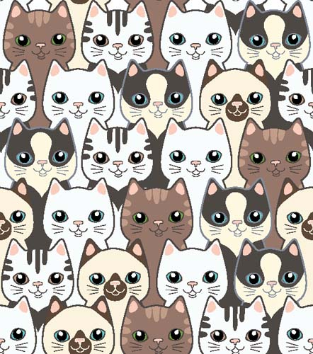 Каталог Картина коты: Бесшовные | Wall-Style