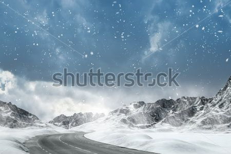 Каталог Картина зимние горы: Природа | Wall-Style