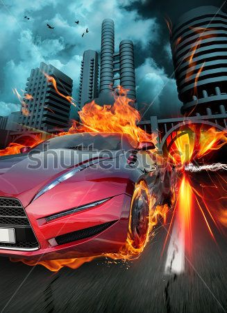 Каталог Фотообои огнянное авто:  | Wall-Style