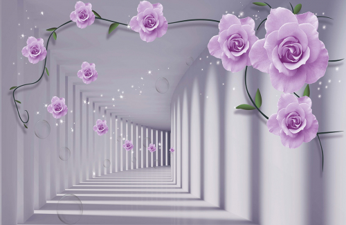 Каталог Фотообои лиловые розы:  | Wall-Style