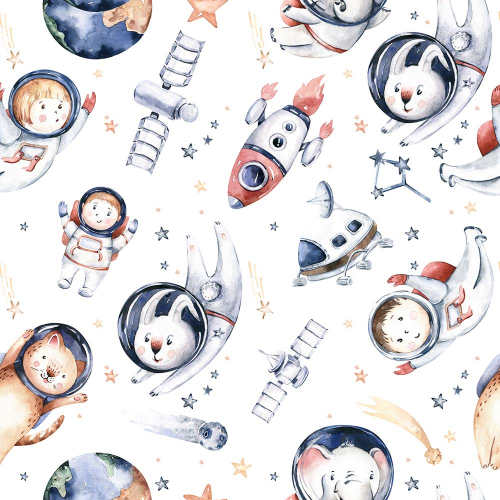 Каталог Картина космос с зайцами: Детские | Wall-Style