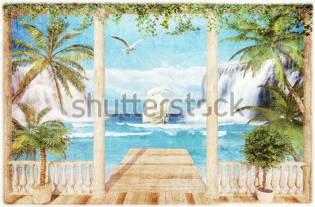 Каталог Картина пейзаж: Современная фреска | Wall-Style