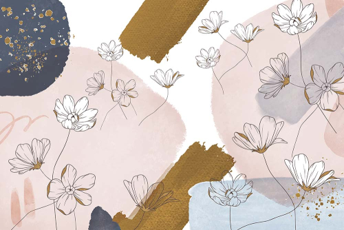 Каталог Картина рисованные ромашки: Цветы и растения | Wall-Style