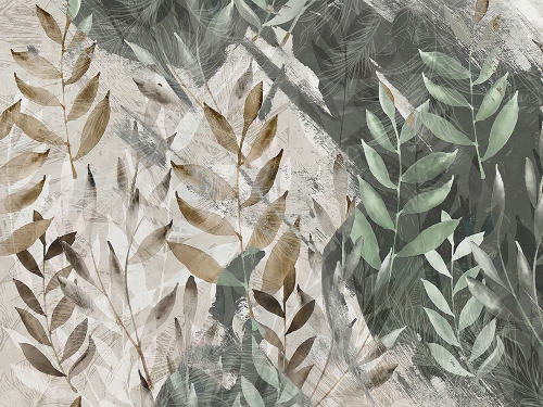 Каталог Фотообои листья в стиле гранж :  | Wall-Style