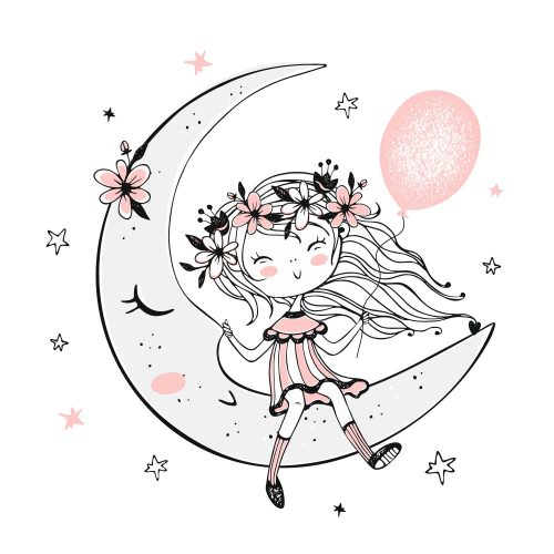 Каталог Фотообои девочка на луне:  | Wall-Style