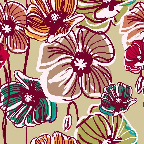 Каталог Картина цветы: Бесшовные | Wall-Style