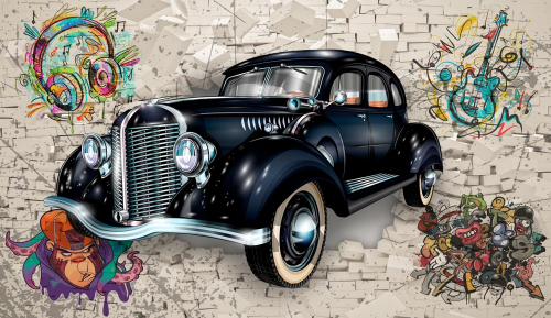 Каталог Фотообои рисованный автомобиль:  | Wall-Style