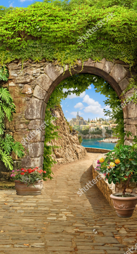 Каталог Картина вид на город: Современная фреска | Wall-Style