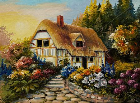 Каталог Картина дом в лесу: Арт | Wall-Style