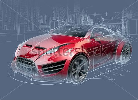 Каталог Фотообои красная машина:  | Wall-Style