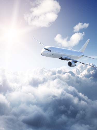 Каталог Фотообои самолет в небе с солнцем:  | Wall-Style