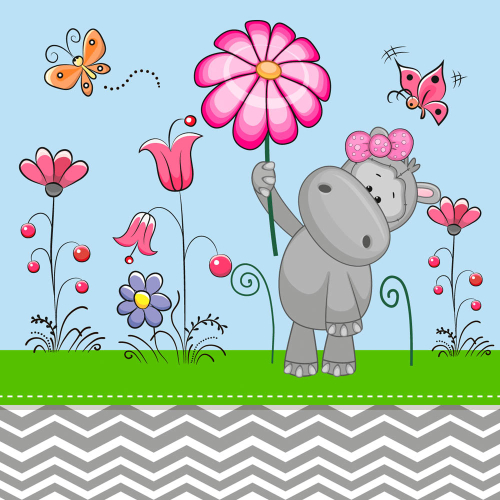 Каталог Фотообои бегемот на полянке:  | Wall-Style