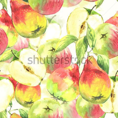 Каталог Картина яблоки и груши: Бесшовные | Wall-Style