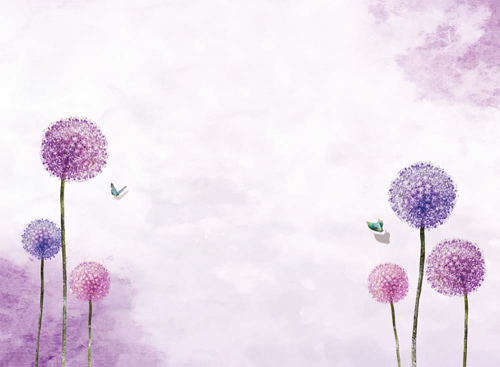 Одуванчики на светлом фоне