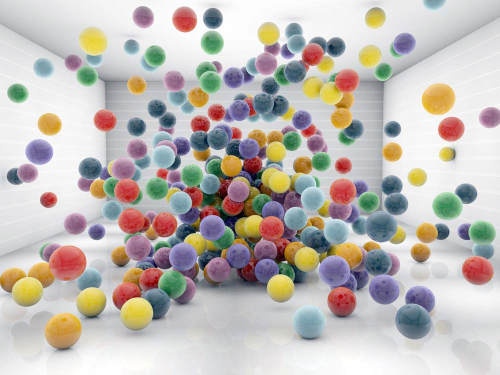 Каталог Картина разноцветные шарики: 3Д | Wall-Style