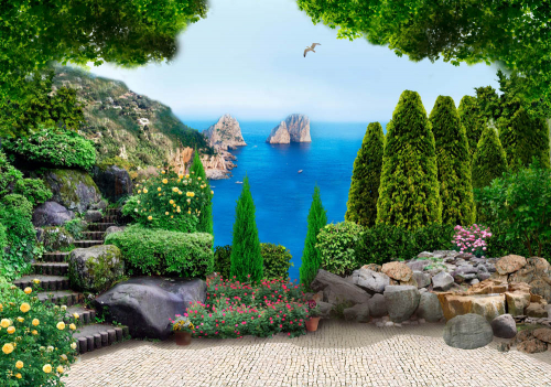 Каталог Картина вид на море: Современная фреска | Wall-Style