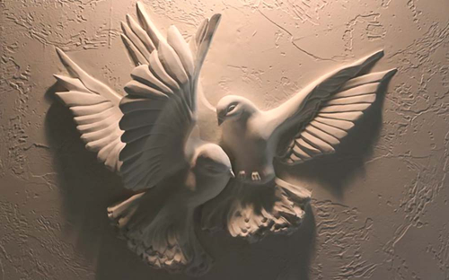 Каталог Фотообои барельеф с голубями:  | Wall-Style