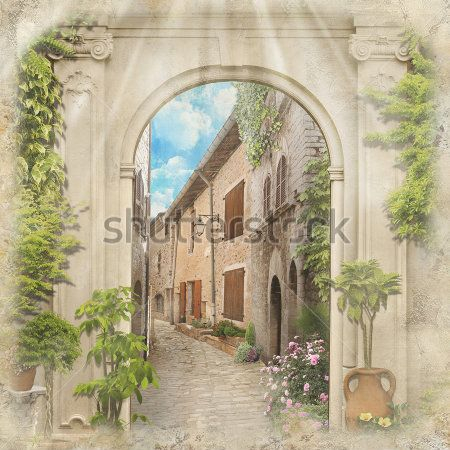 Каталог Фотообои винтажная арка:  | Wall-Style