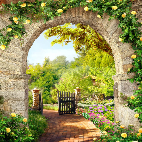 Каталог Фотообои арка в парке:  | Wall-Style