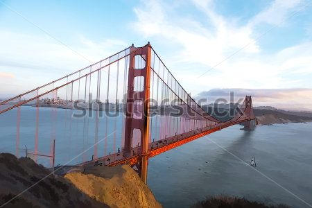 Каталог Картина мост сан франциско: Города | Wall-Style