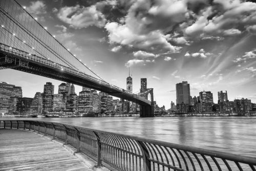 Каталог Фотообои бруклинский мост чб:  | Wall-Style