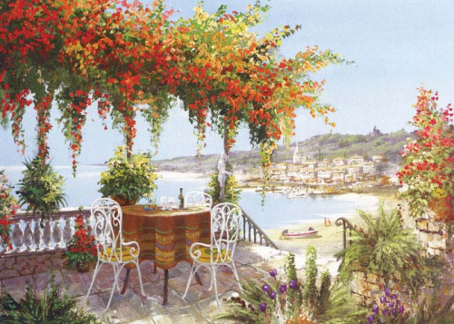 Каталог Картина вид на море: Современная фреска | Wall-Style