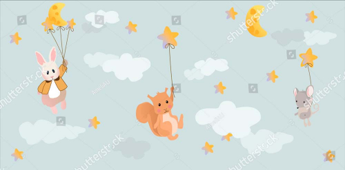 Каталог Картина звери и звездочки: Детские | Wall-Style